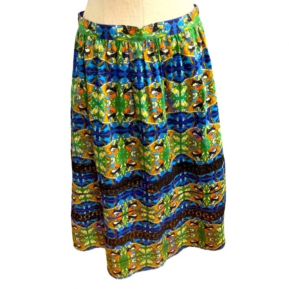 Sam Edelman, Talum Parrot Tropical Print long Skirt - Picture 1 of 9